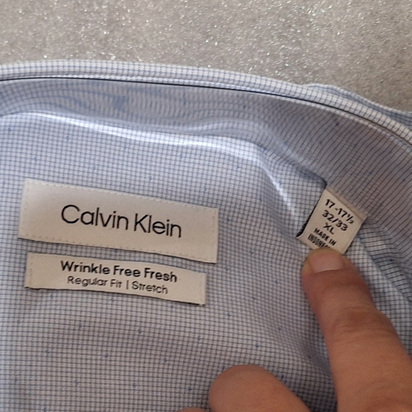 Calvin Klein Men's Blue Dress Shirt - Picture 5 of 5